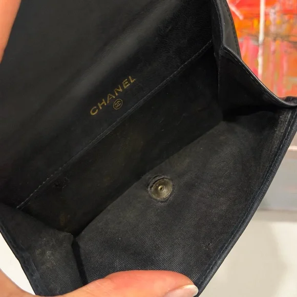 SOLD - Chanel Classic Black Leather Wallet - Picture 10 of 16